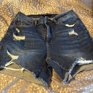 Judy Blue Blue Distressed Jean Shorts
